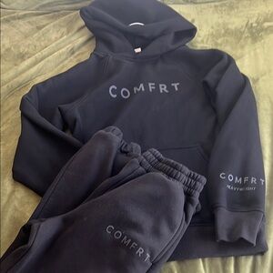 Comfrt Tranquil Obsidian Hoodie and Sweatpants Set Sz XS NEW!